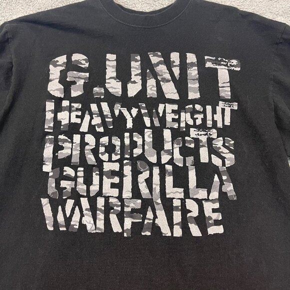 Vintage G-Unit Heavyweight‎ Products Guerilla Warfare Men’s X-Large Black Shirt - Picture 2 of 11